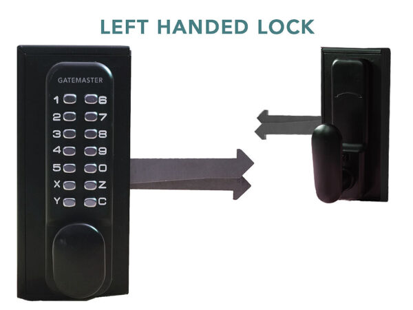 Gatemaster SGLDS60L Sliding gate lock 60mm box section single sided keypad left handed