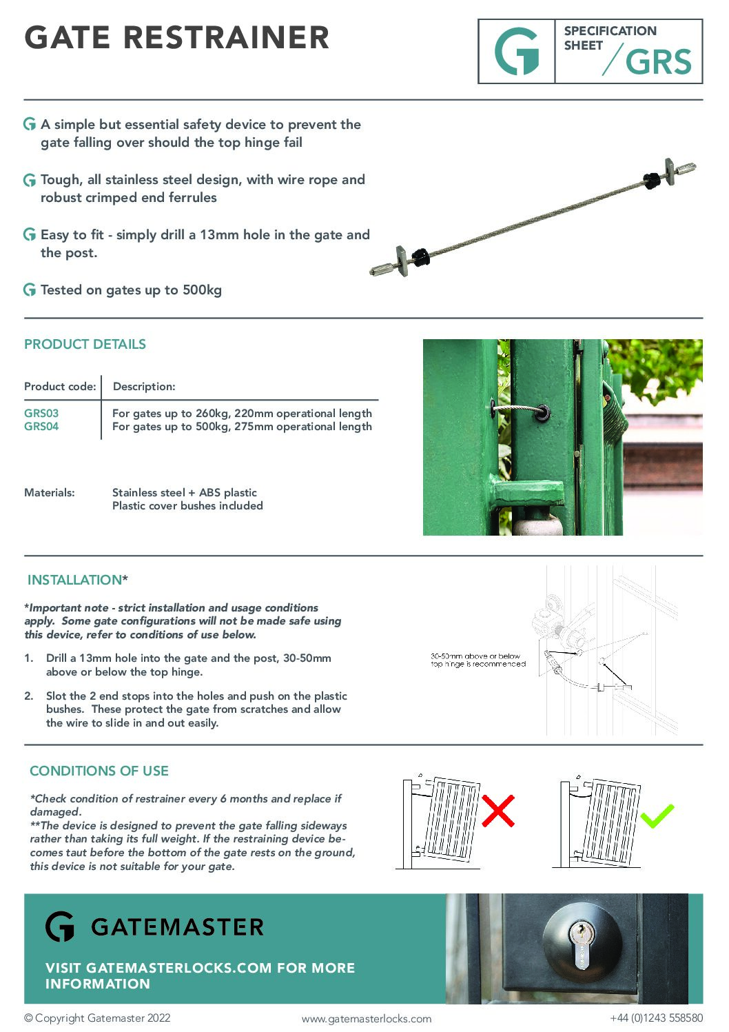 Gatemaster Specification and Manual