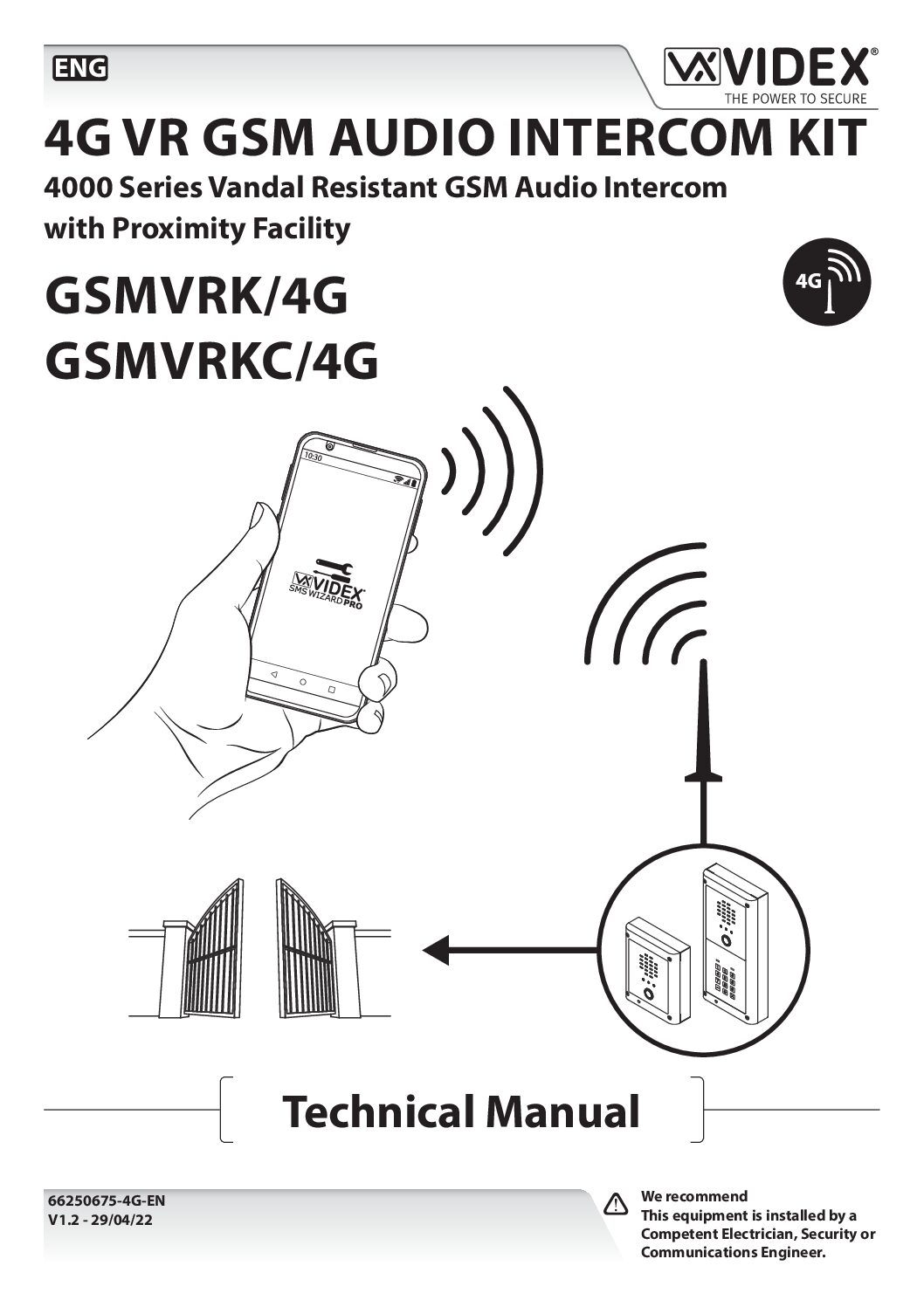 Videx GSMVR4K Manual