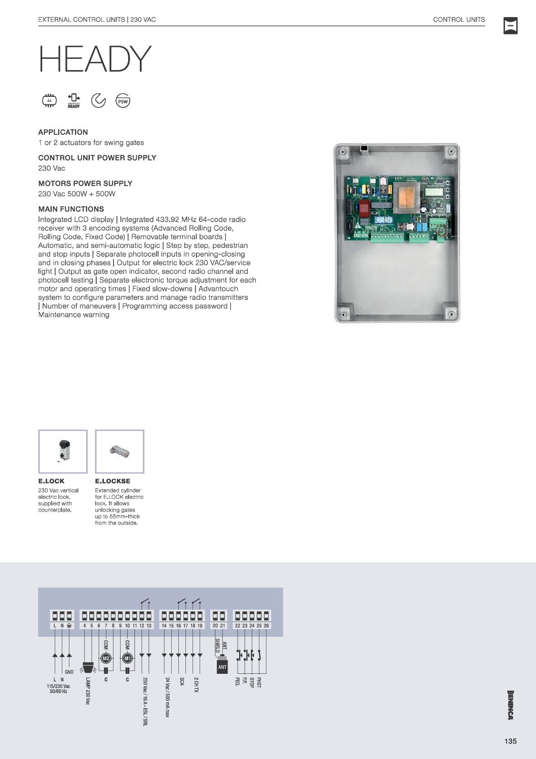 Beninca HEADY Datasheet