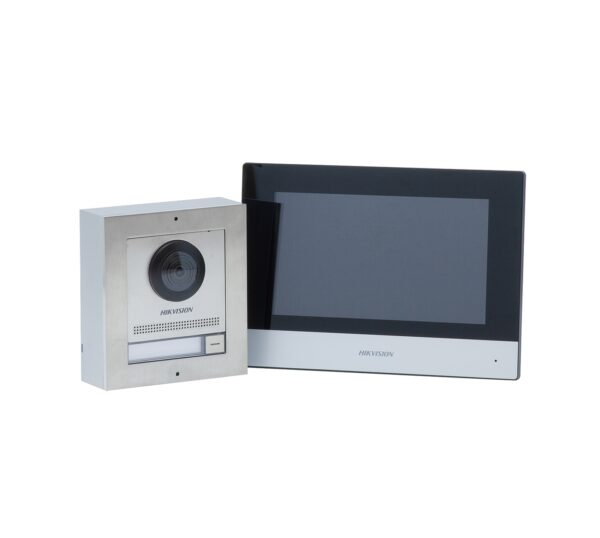 Hikvision 1 button IP video kit and 7 inch monitor stainless steel