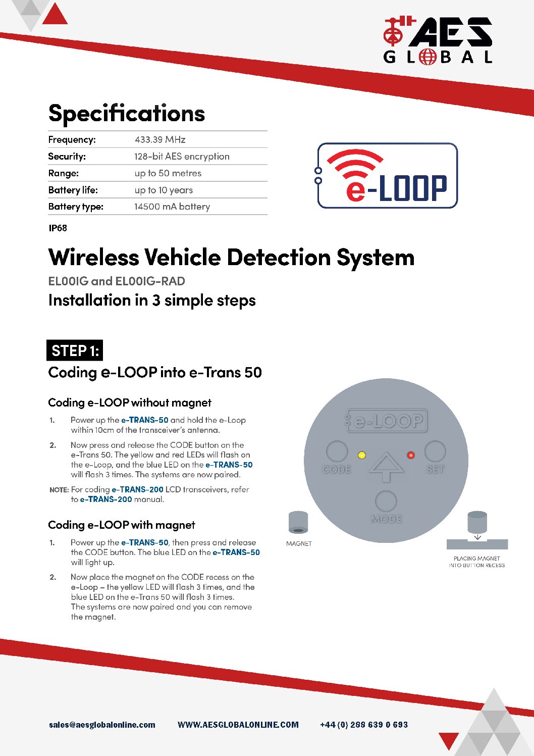 AES ELIG00 Commercial in ground instructions