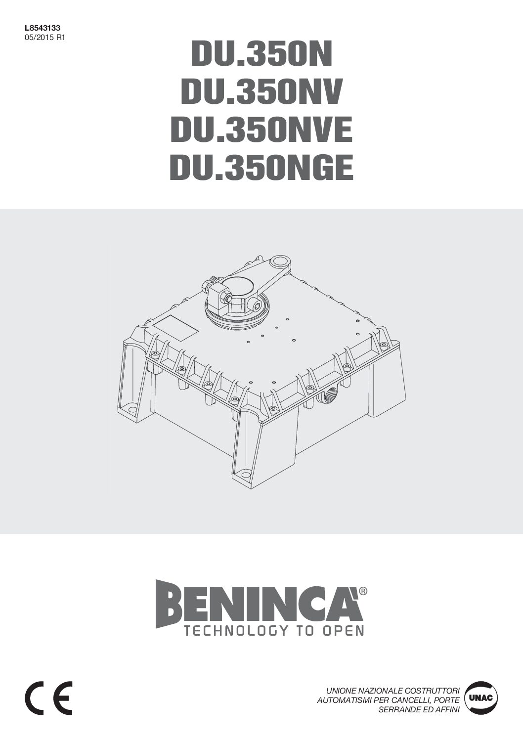 Beninca KDU.350NGE Manual