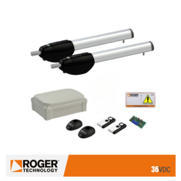 Roger Technology KIT BE20/400 Brushless Above ground swing gate 2 leaf kit
