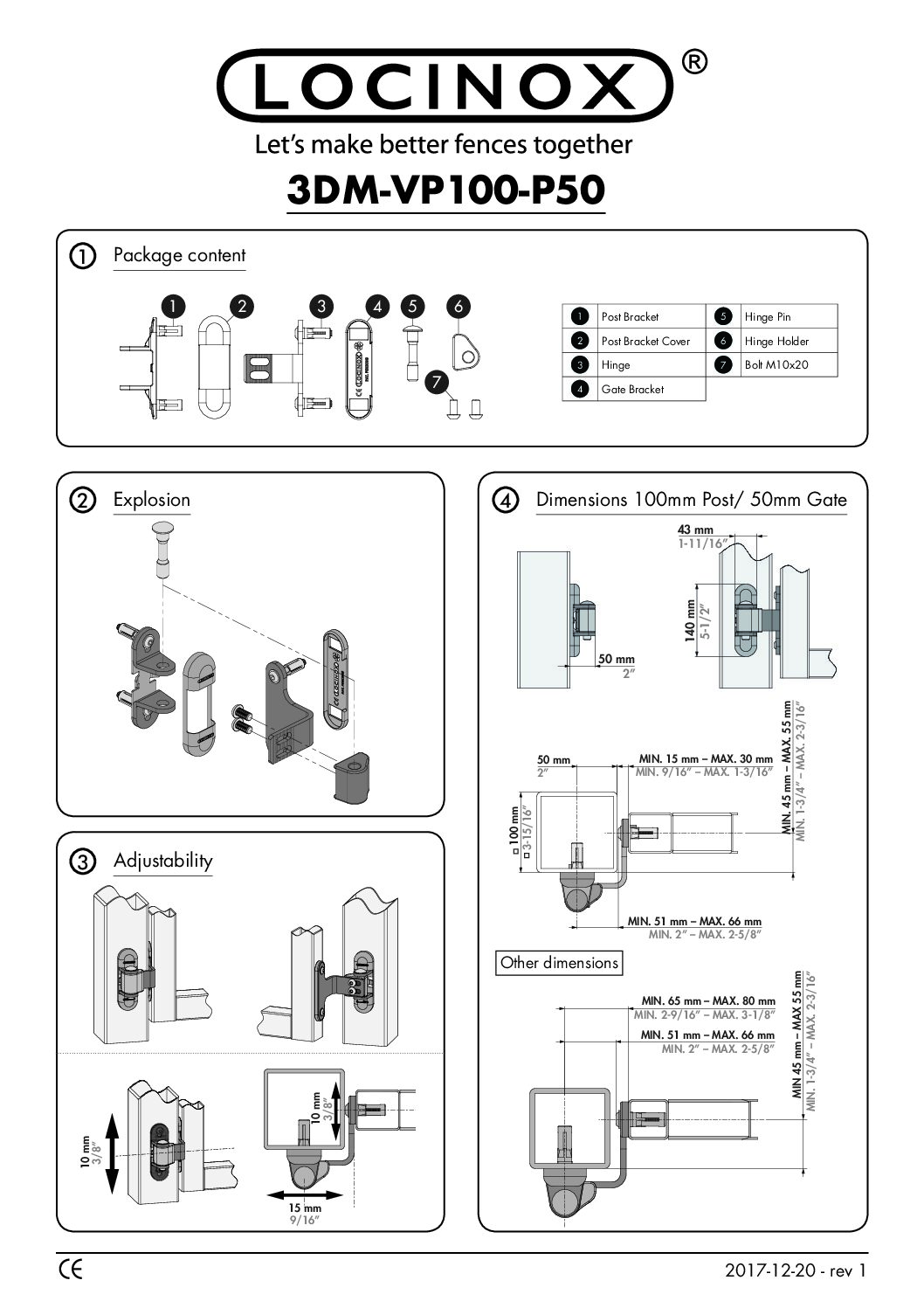 Locinox 3DM Gate hinge install instructions