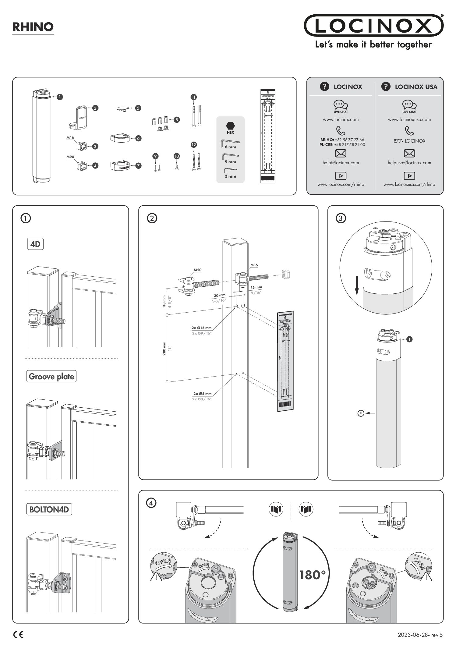 Locinox SHELL-RHINO-ALUM Manual