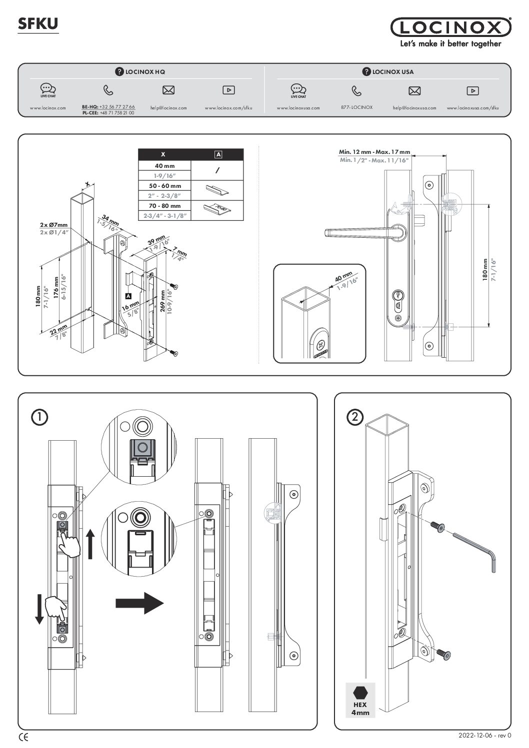 Locinox SFKU-40-7016 Manual