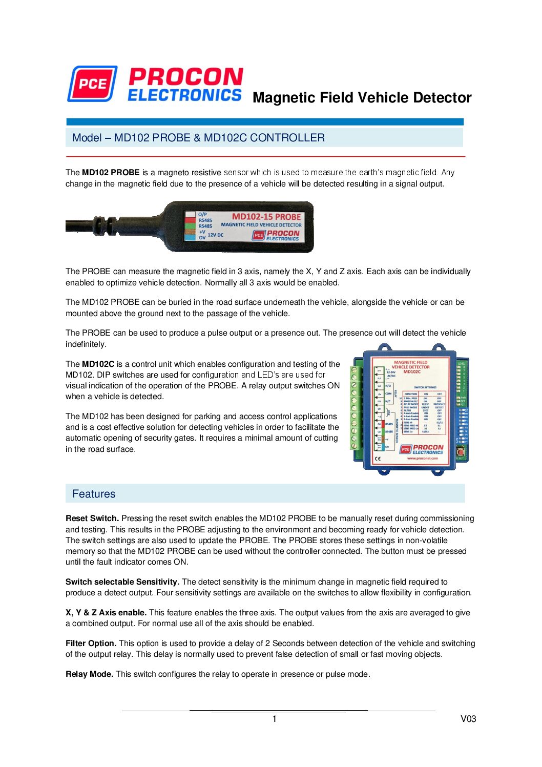 Procon MD102C Manual