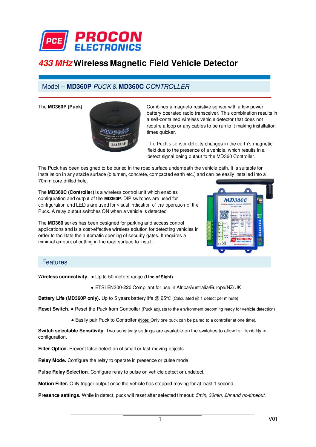 Procon MD360 Datasheet