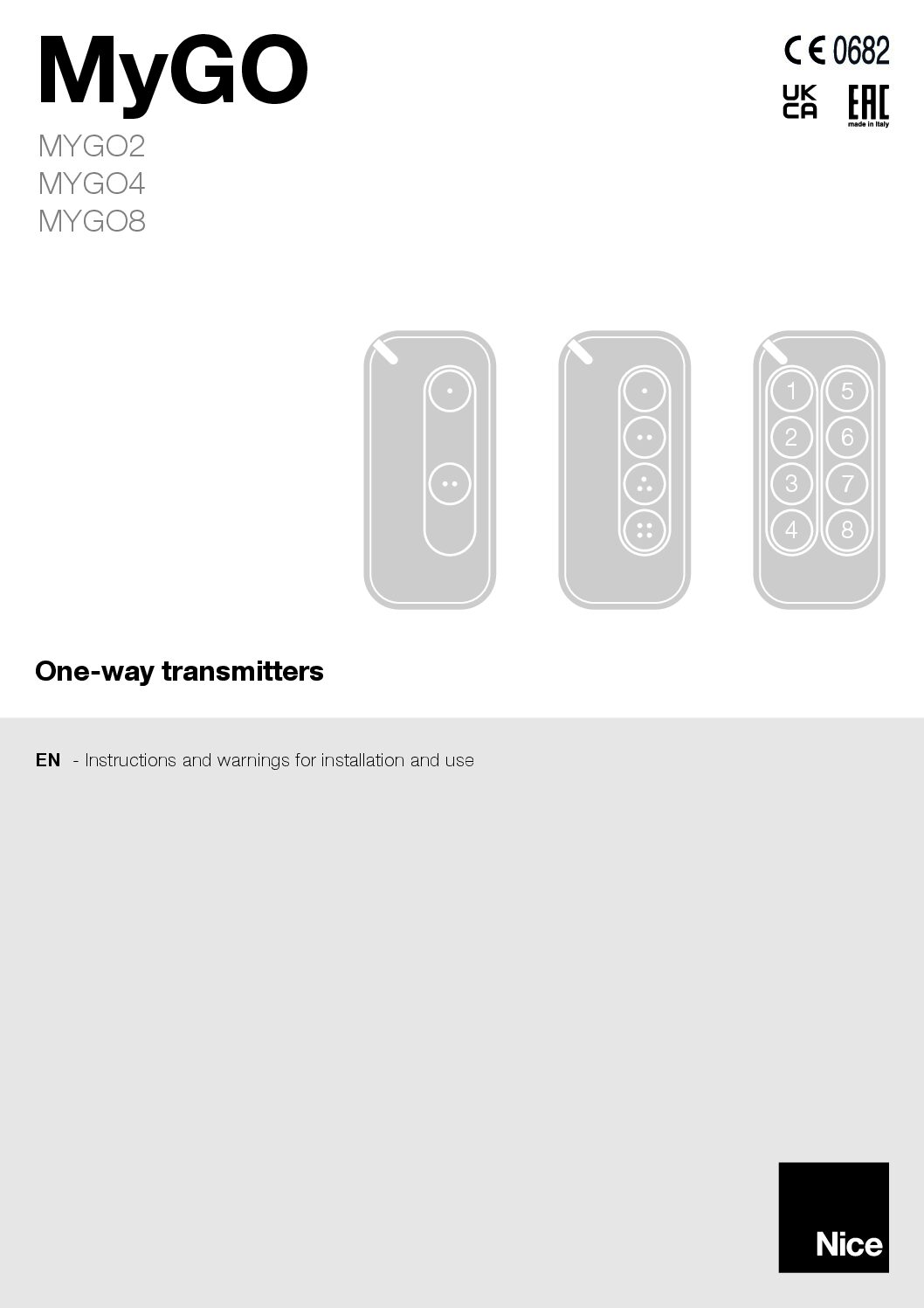 Nice MyGo transmitter