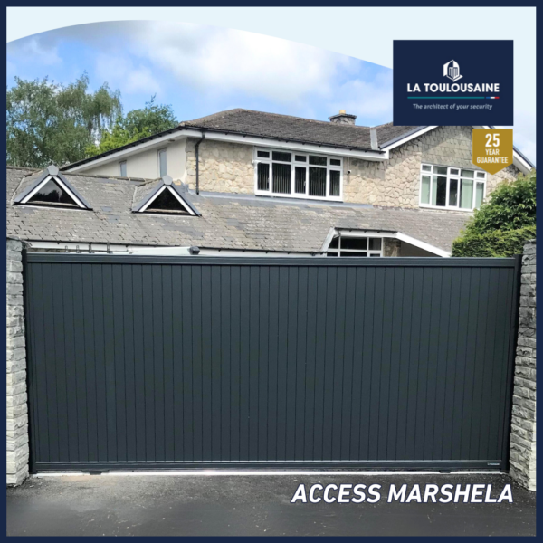 La Toulousaine Marshela Aluminium Sliding gate 4m x 1.7m
