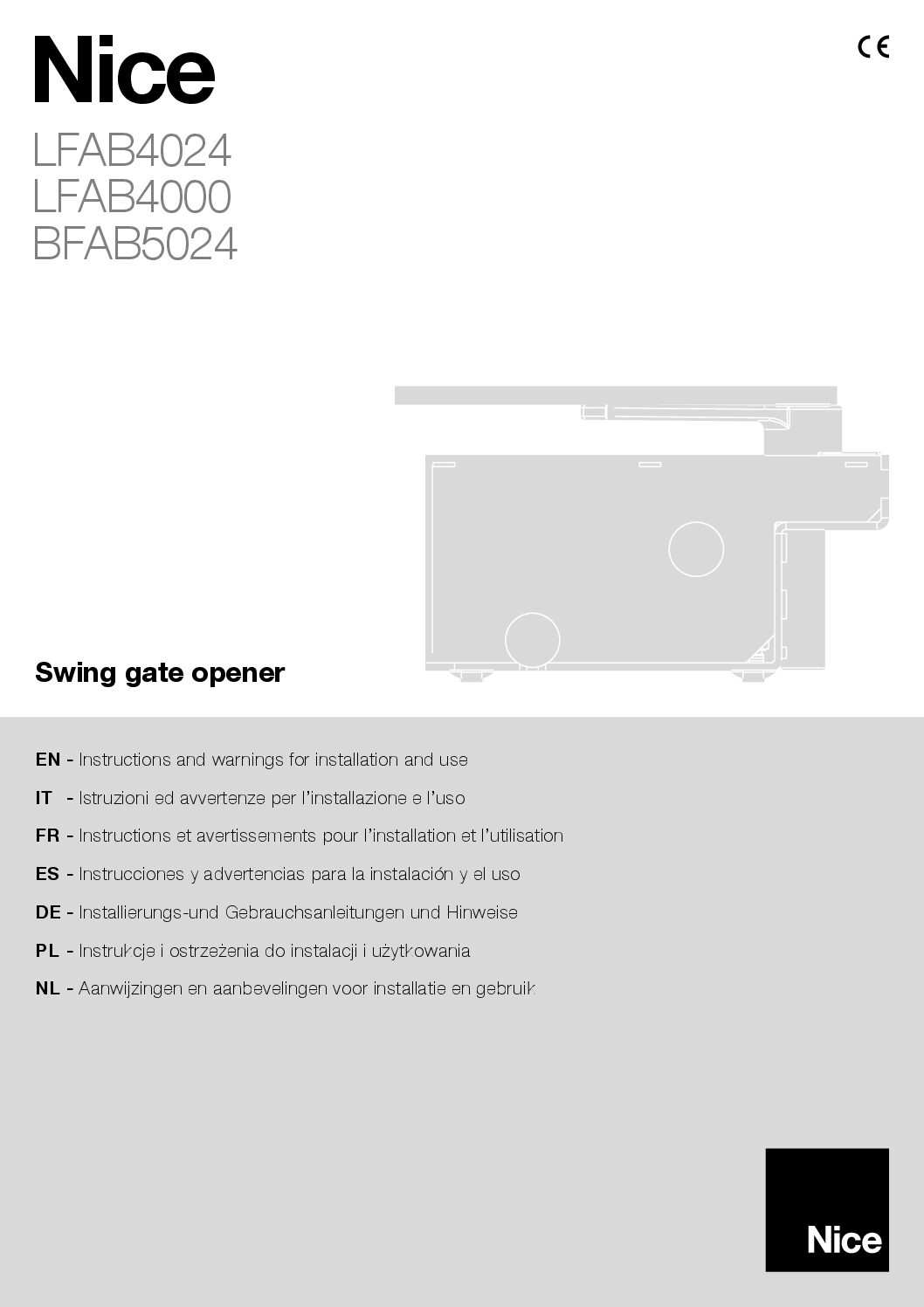 Nice LFAB4000 Manual