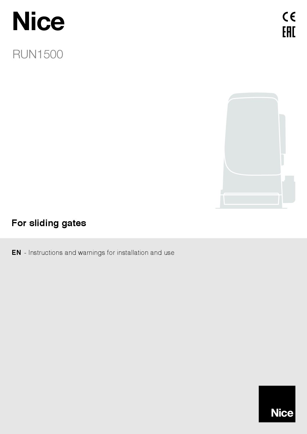 Nice Run 1500 Manual