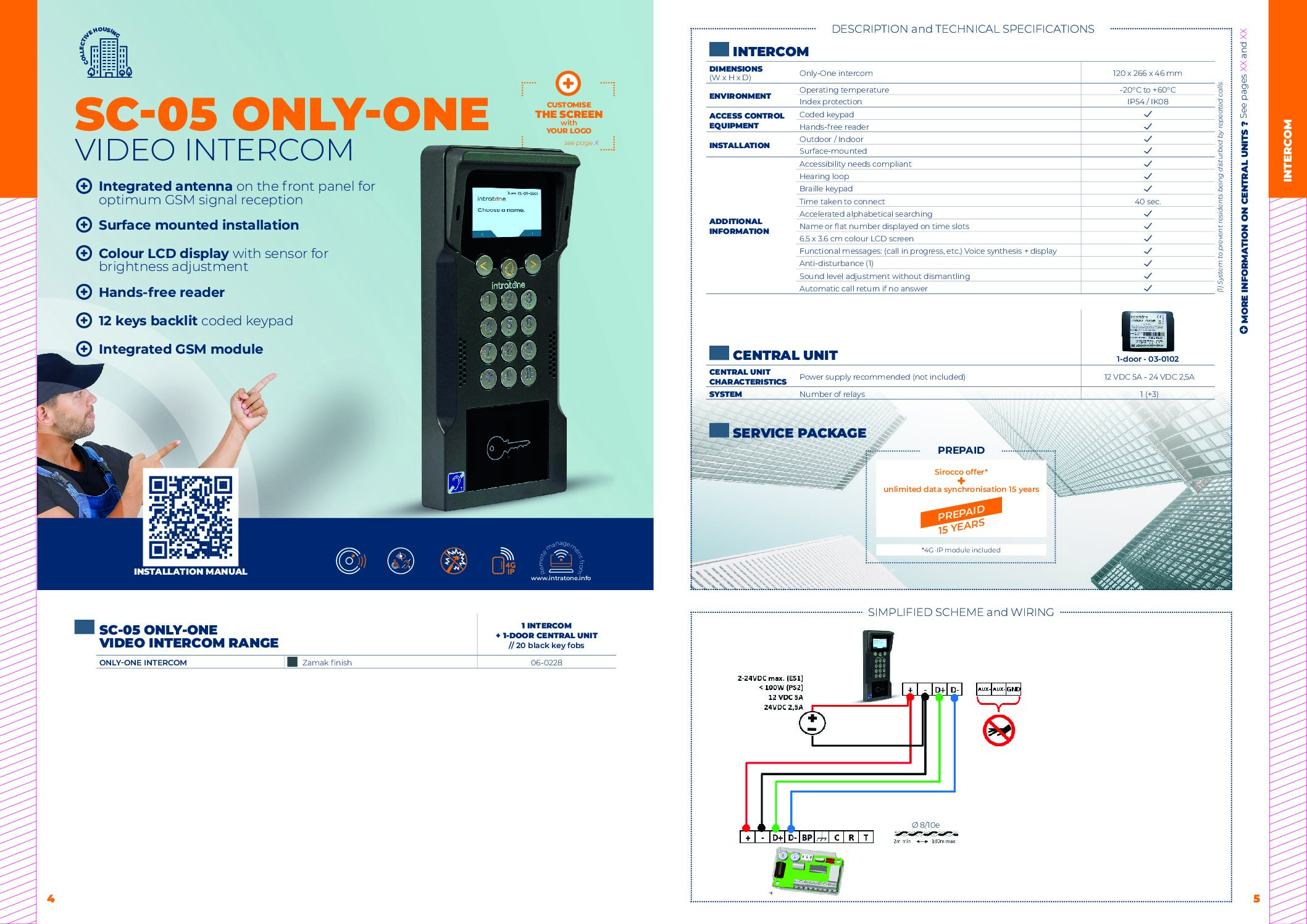 Intratone SC-05 Only one Datasheet