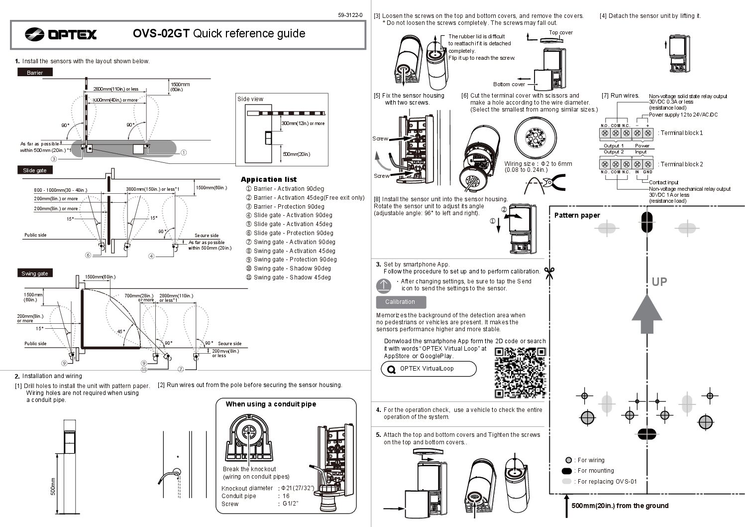 Optex OVS-02GT Quick guide