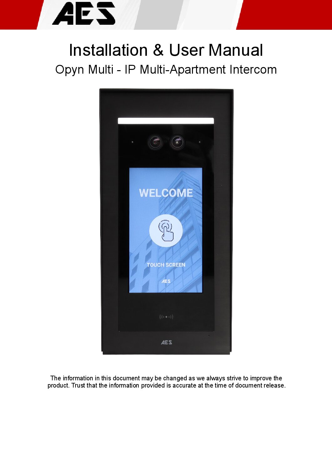 AES Opyn Multi Manual