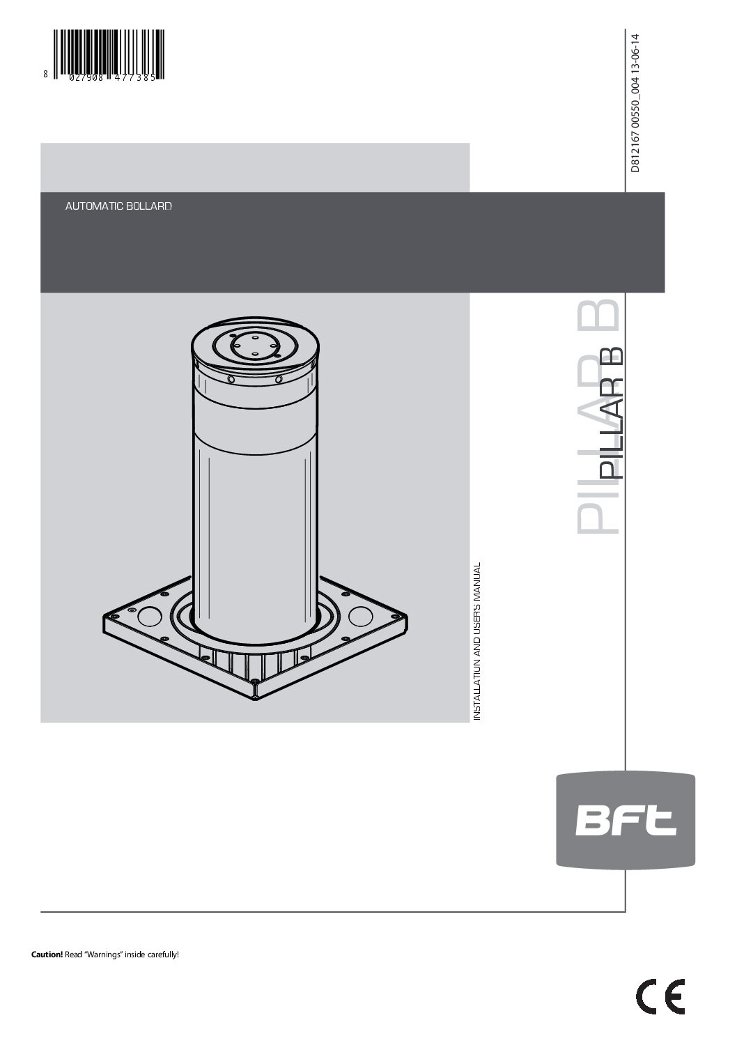BFT Pillar Bollard Manual