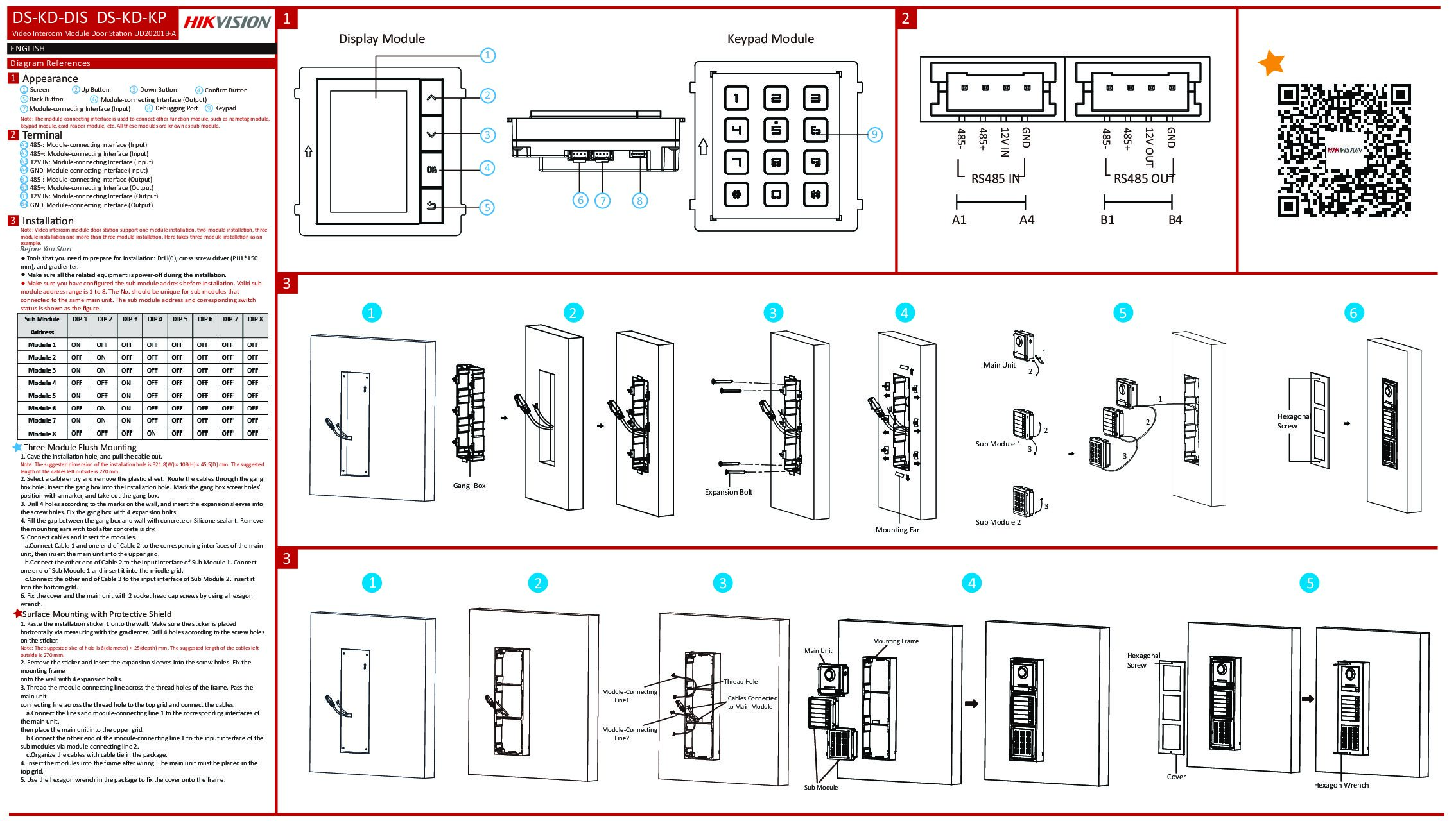 Hikvision DS-KD-KP Quick start guide