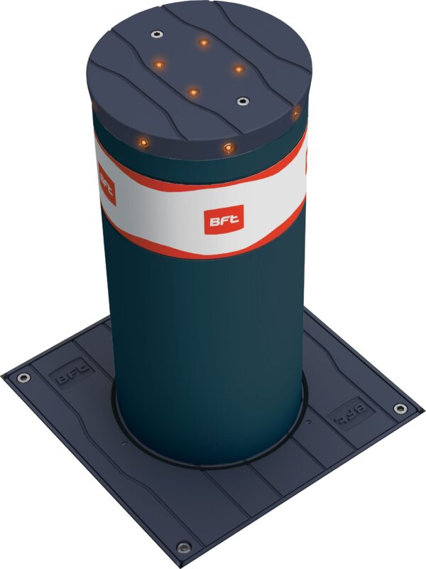 BFT RANCH B 500mm x 220mm fixed bollard with LED light crown
