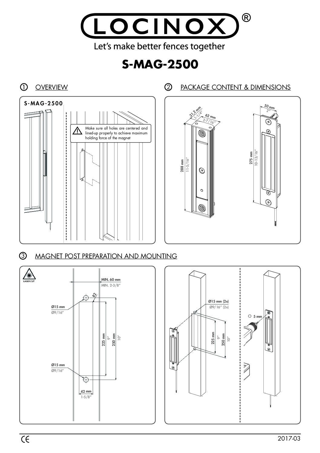 Locinox SMAG-2500 Quick Guide