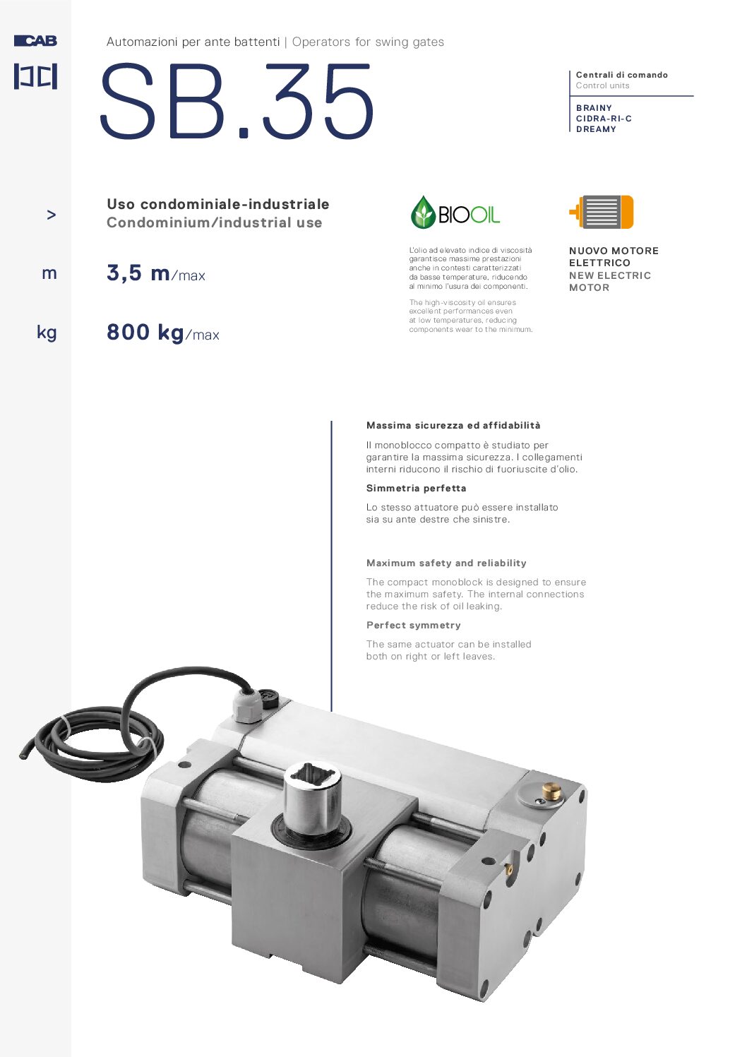 Beninca SB.35 Datasheet