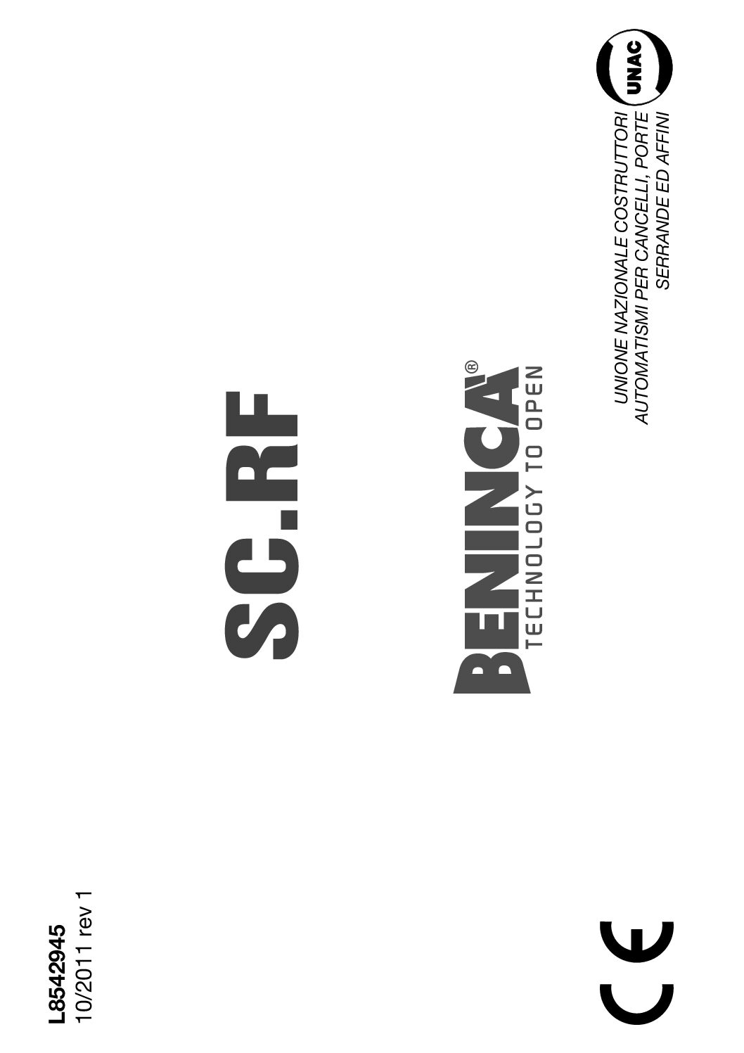 Beninca SC.RF Manual