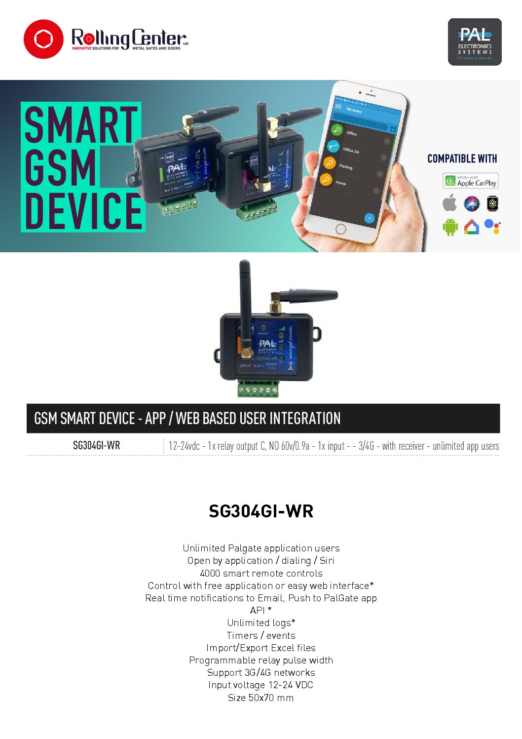 PAL SG304GI-WR Datasheet