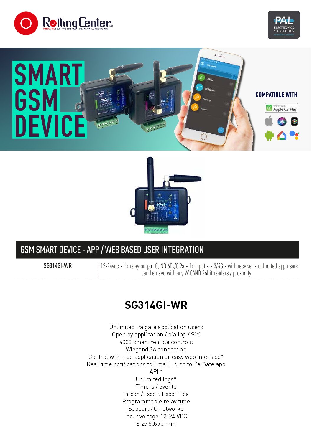PAL SG314GI-WR Datasheet