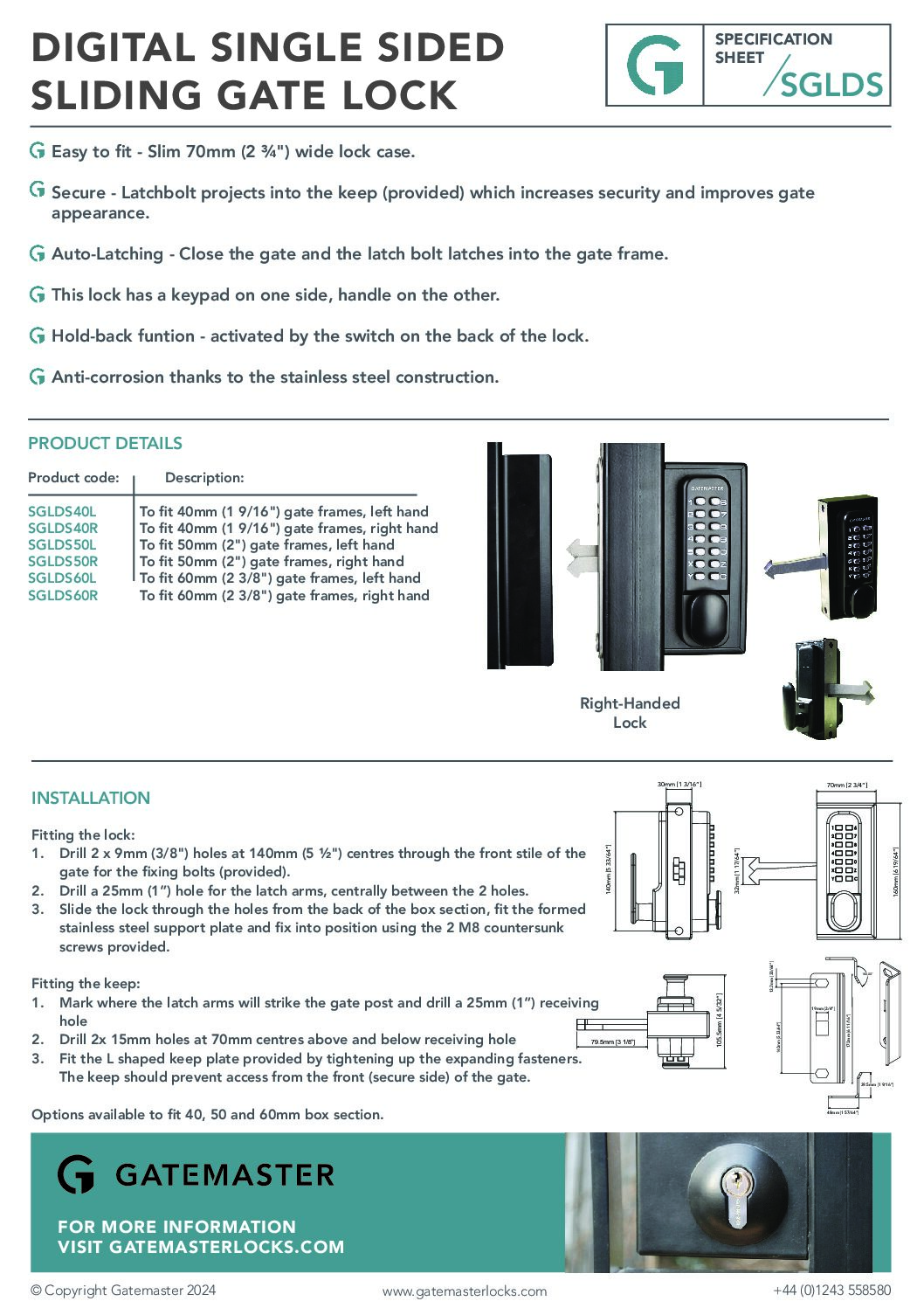 Gatemaster SDLDS Specification and manual
