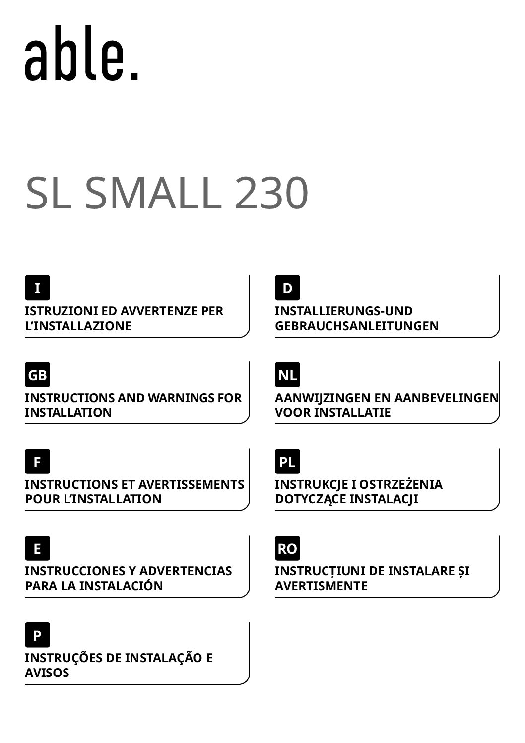 ABLE V2 30Y008 Manual