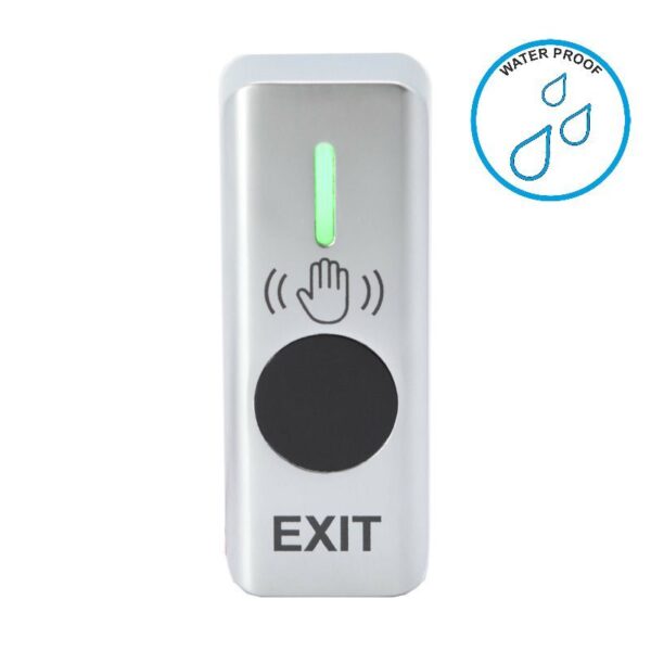 SRS-TF-Narrow waterproof touch-free surface mount exit button
