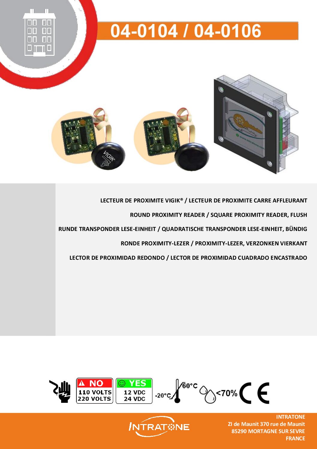 Intratone 04-0106 Manual