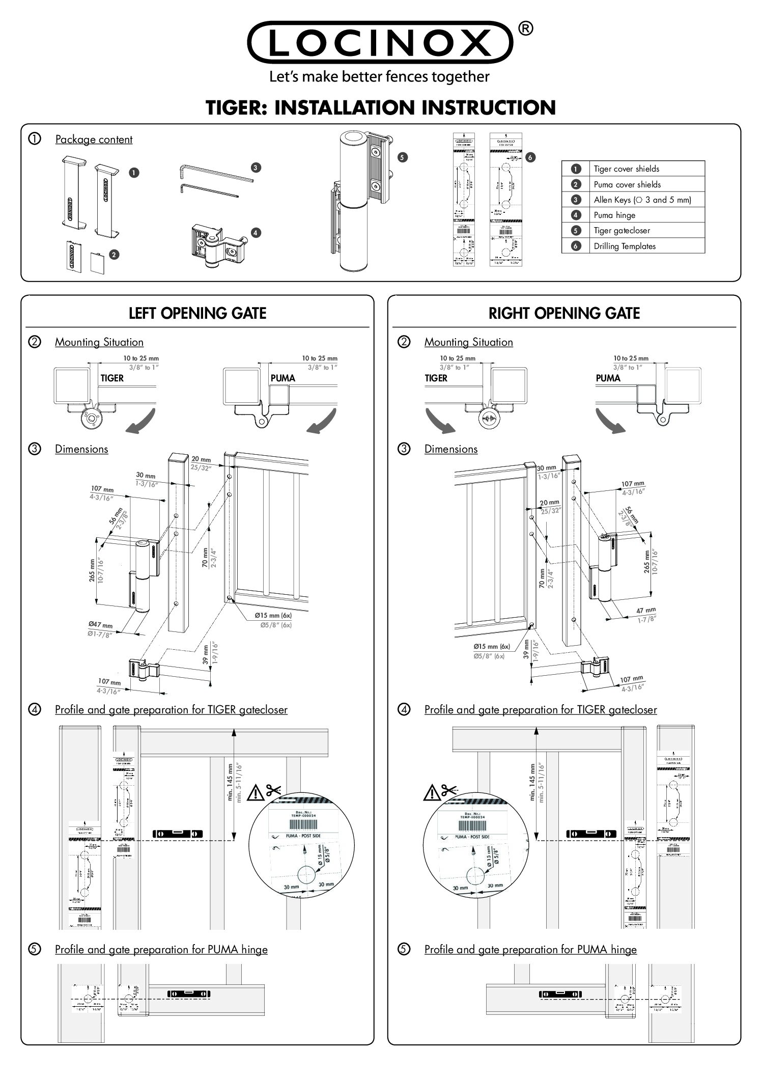 Locinox TIGER Manual