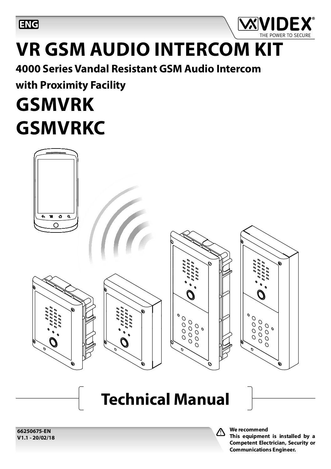 Videx VR4K-1S/GSM Manual