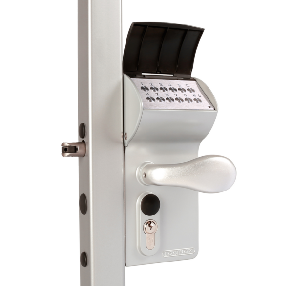 Locinox Valentino Battery Powered 40-60mm Swing gate lock with code lock Zilv