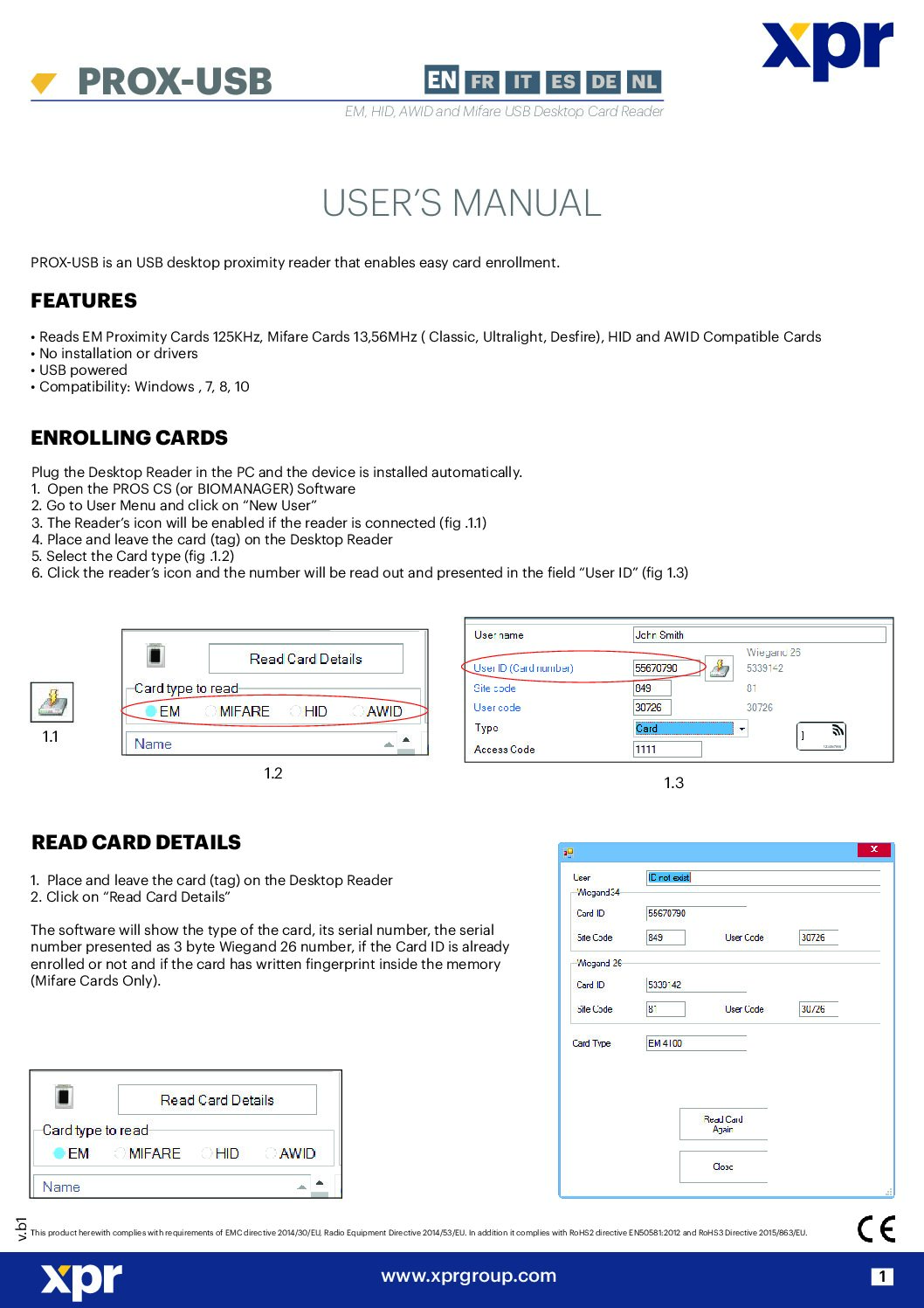 Videx Prox USB Manual