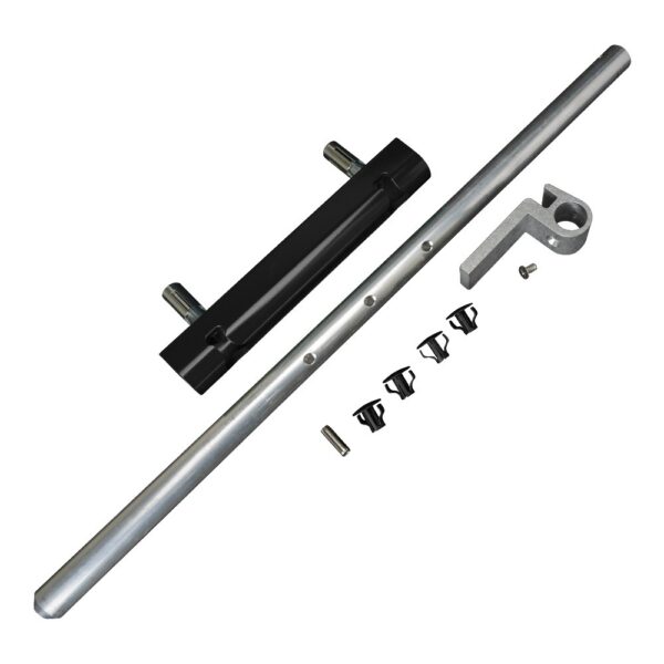 Locinox VSA manual drop bolt with aluminium bolt in black