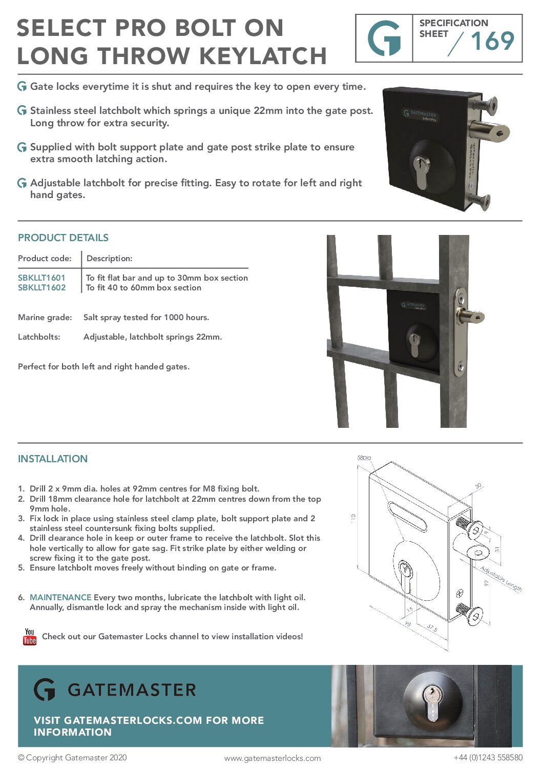 Gatemaster SBK Specification