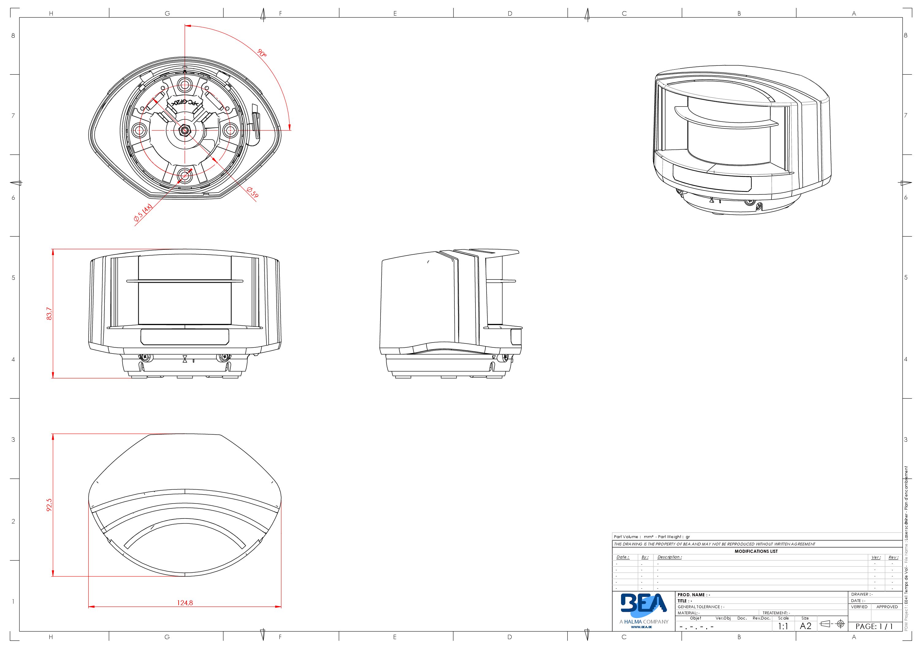 BEA LZR H100 / 110 Drawing