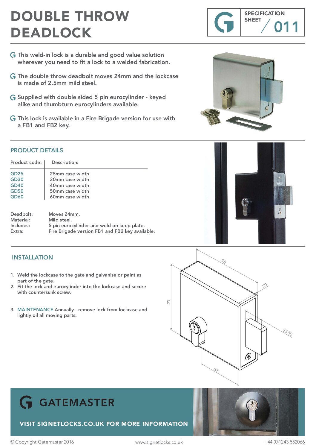 Gatemaster GD Specification