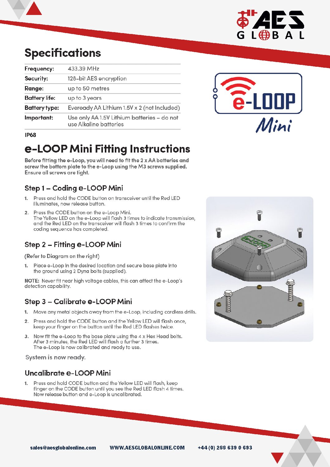 AES EL00M Domestic exit mode instructions