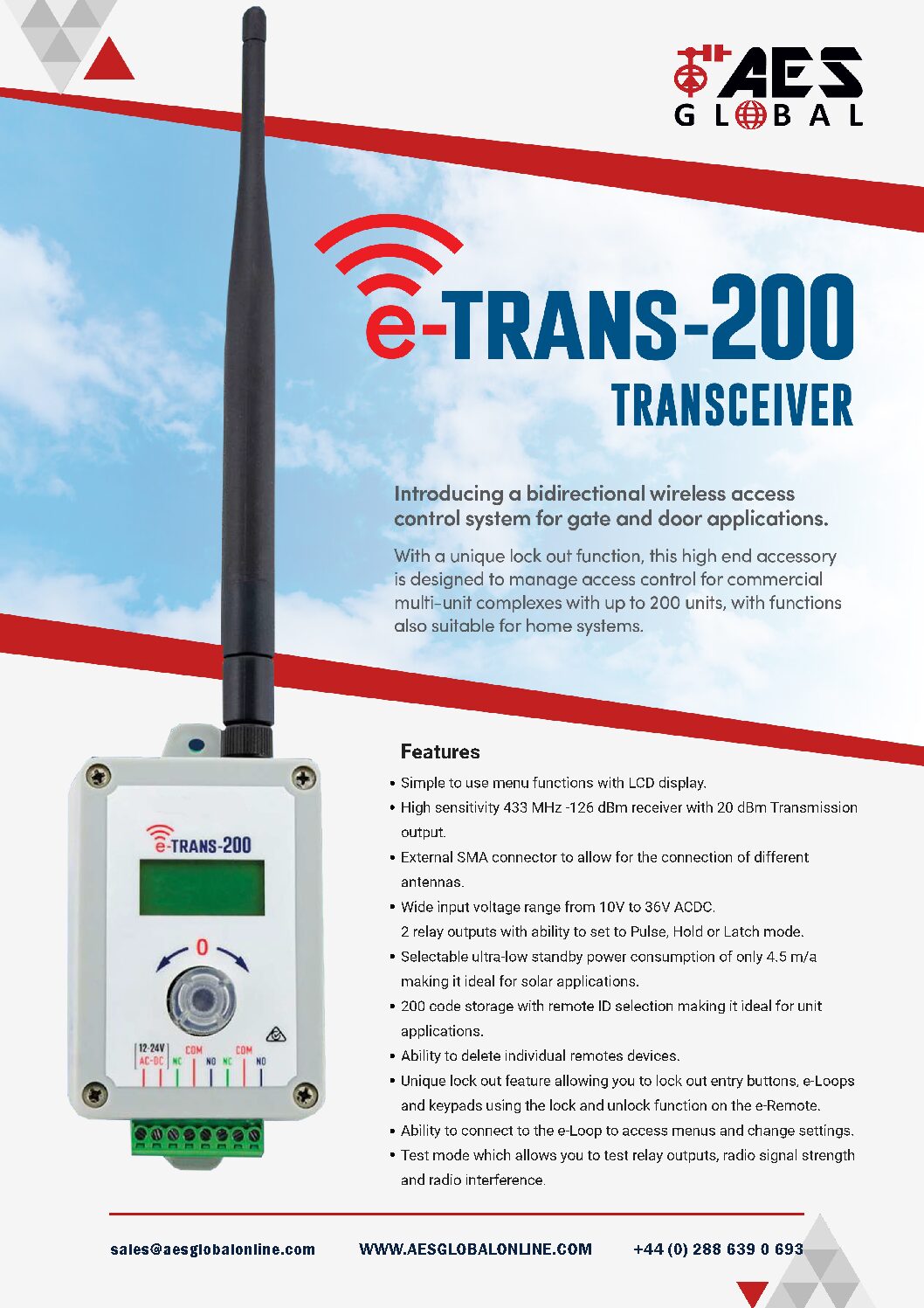 AES Etrans 200 datasheet