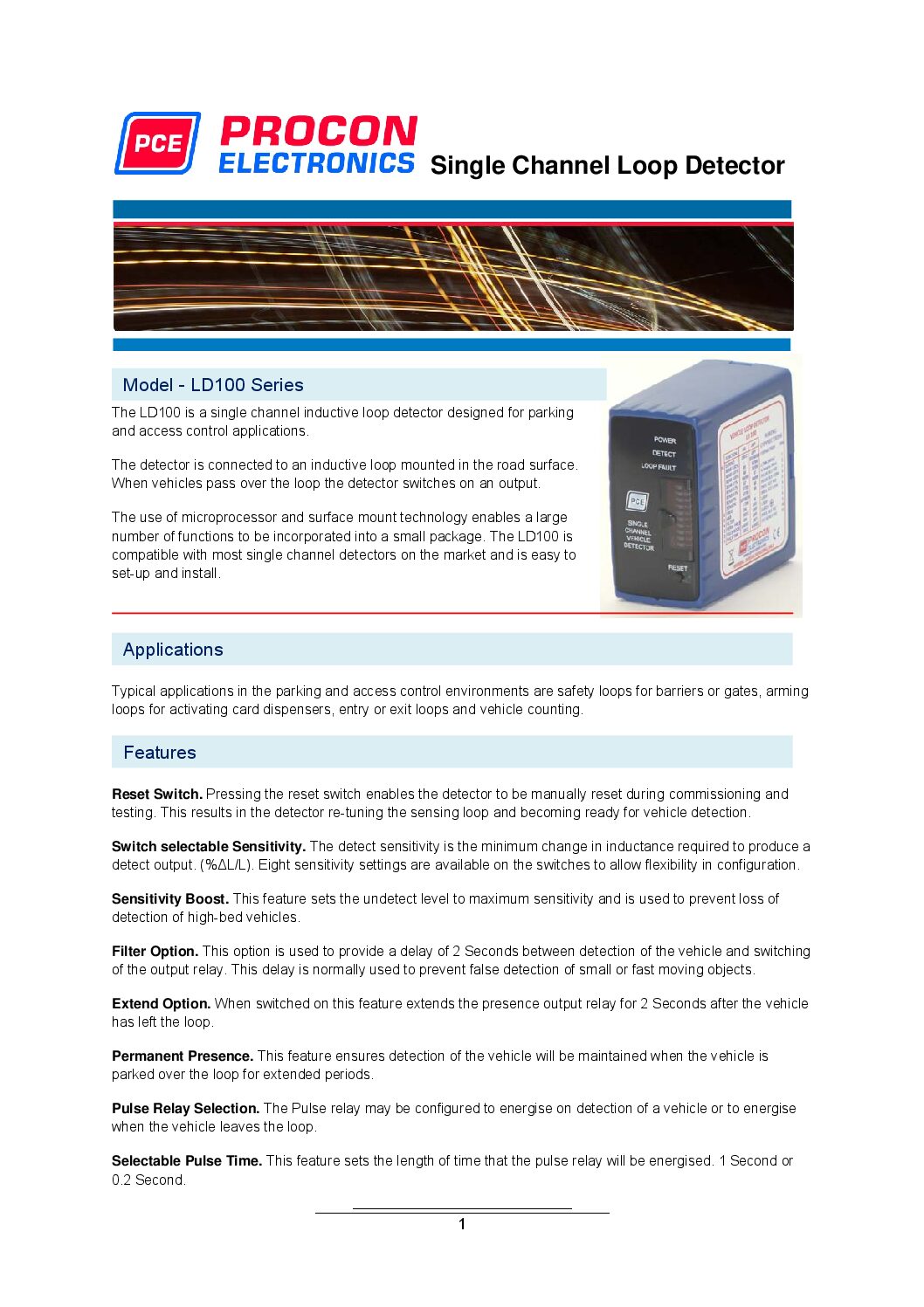 Procon LD100 & LD102 Manual