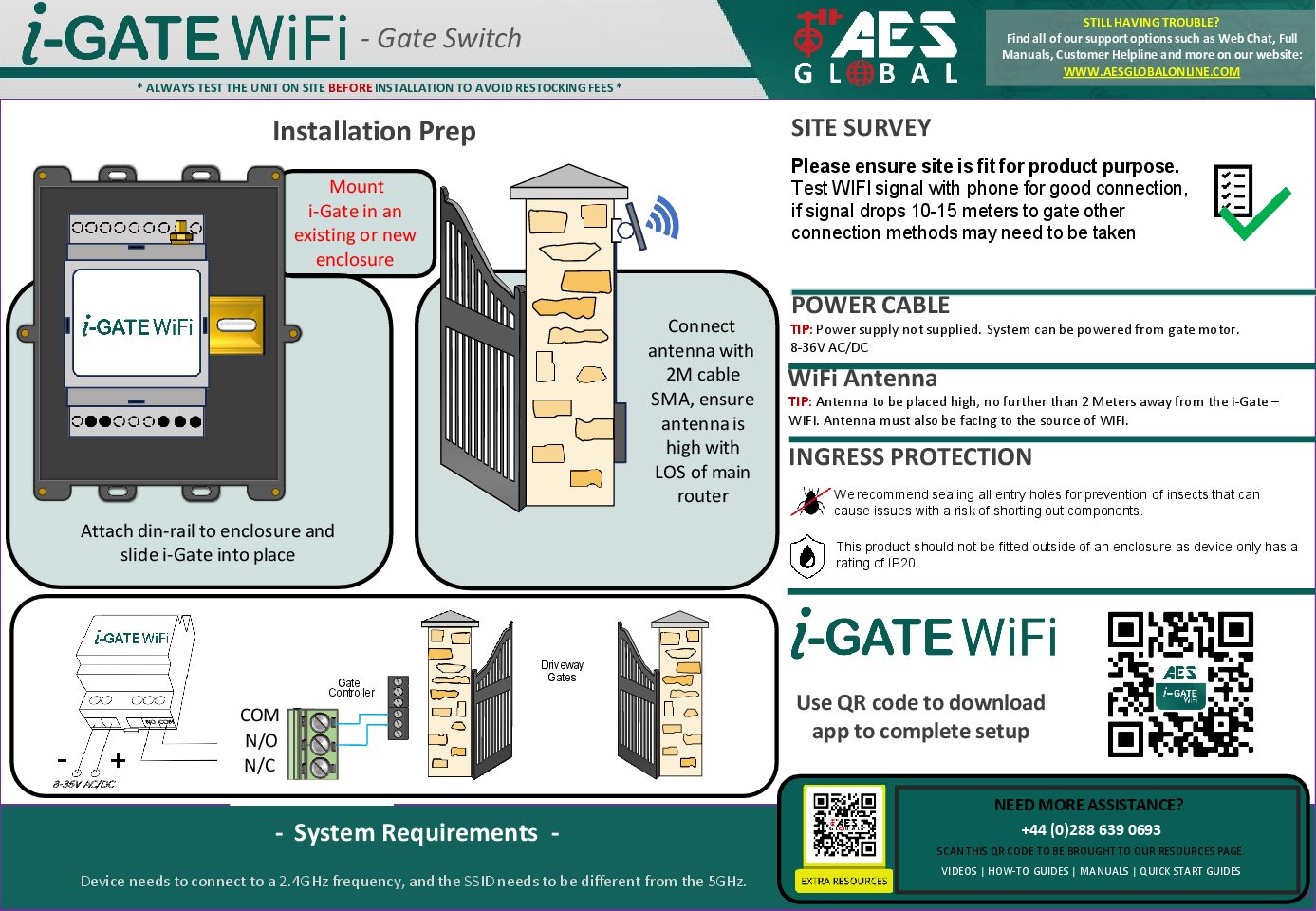 AES IGATE-WIFI Quickstart
