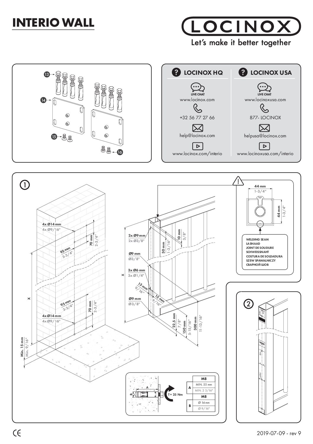 Locinox Interio Wall Manual