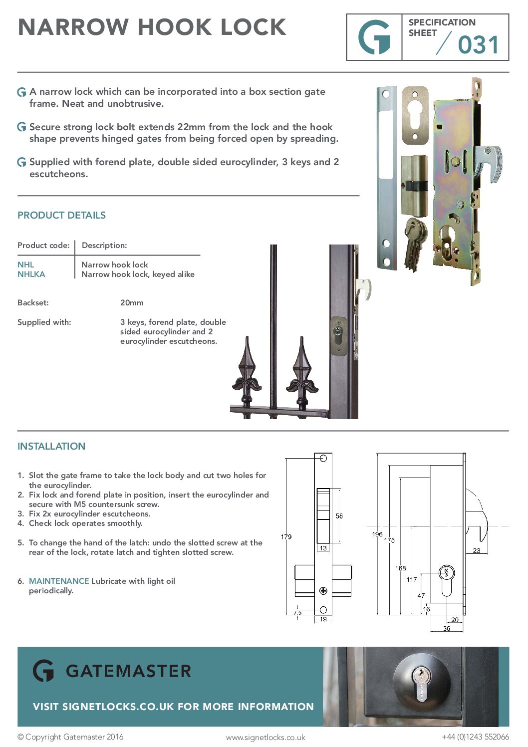 Gatemaster NHL Specification