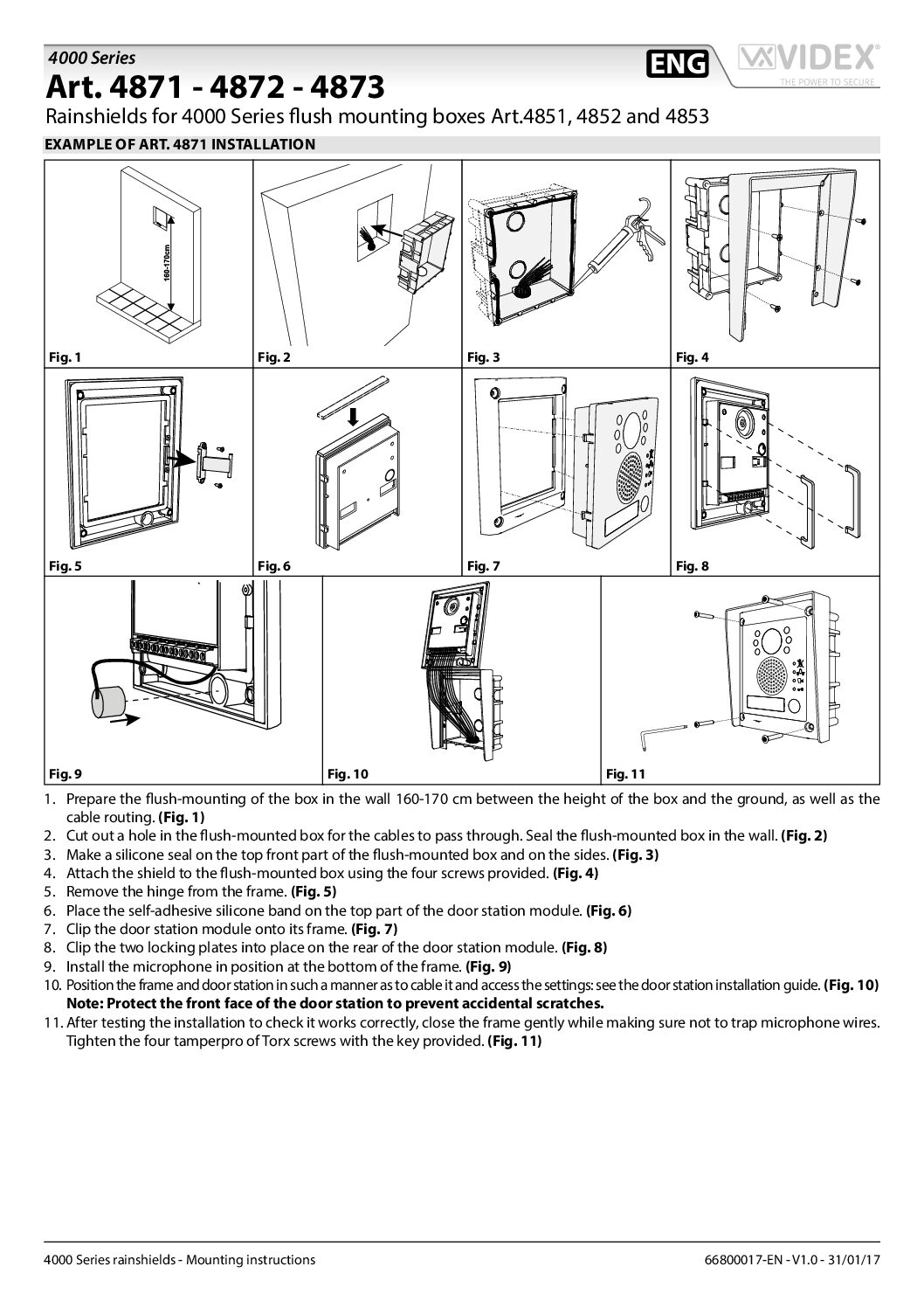 Videx Rain Shield Manual