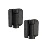 Locinox Pair of SERVAL-SD-R 180° Spring hinges with self drilling mounting screws for round profile