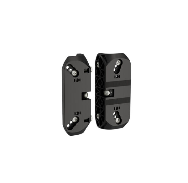 Locinox Pair of SERVAL-SD-R 180° Spring hinges with self drilling mounting screws for round profile - Image 5