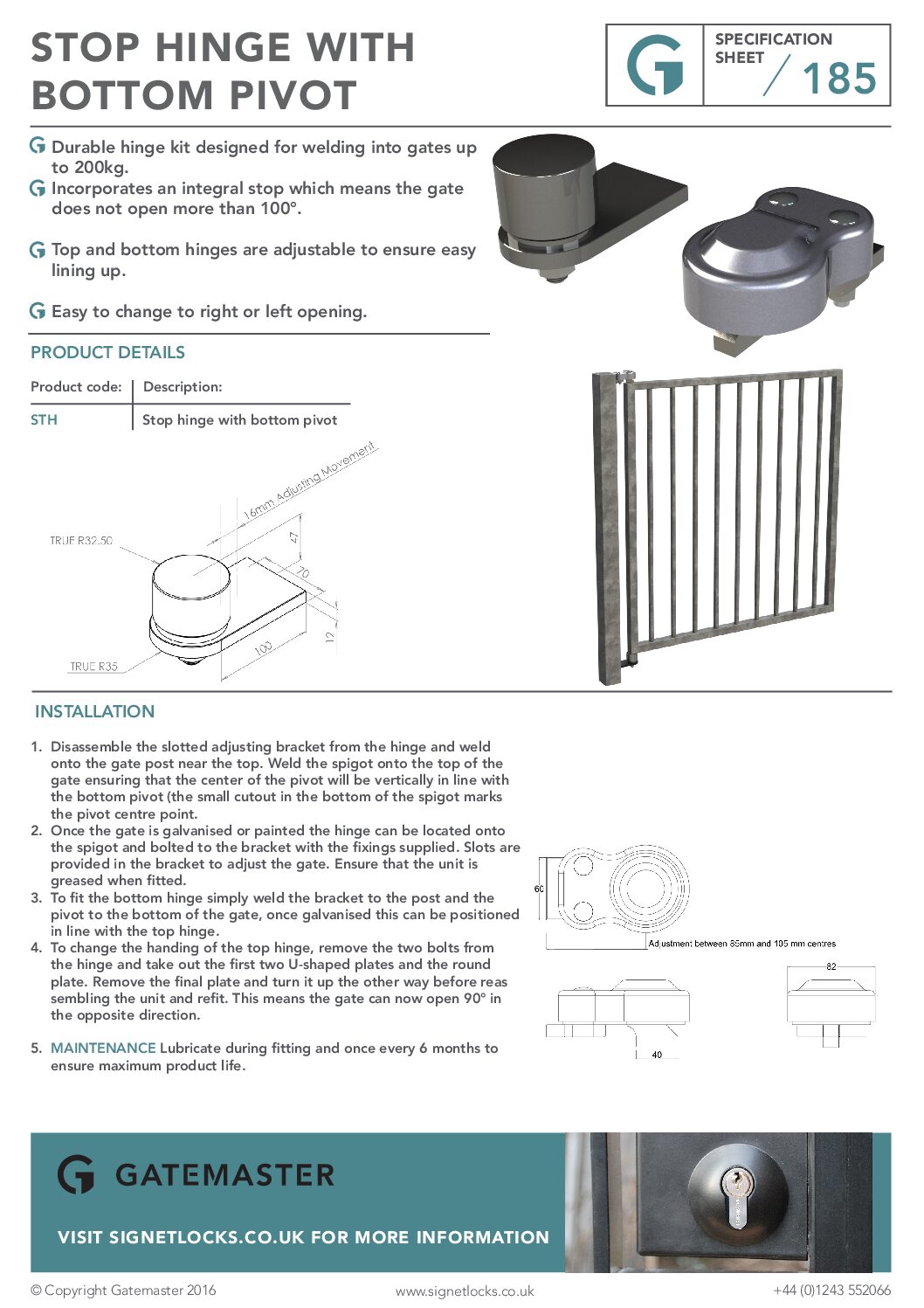 Gatemaster STH Specification